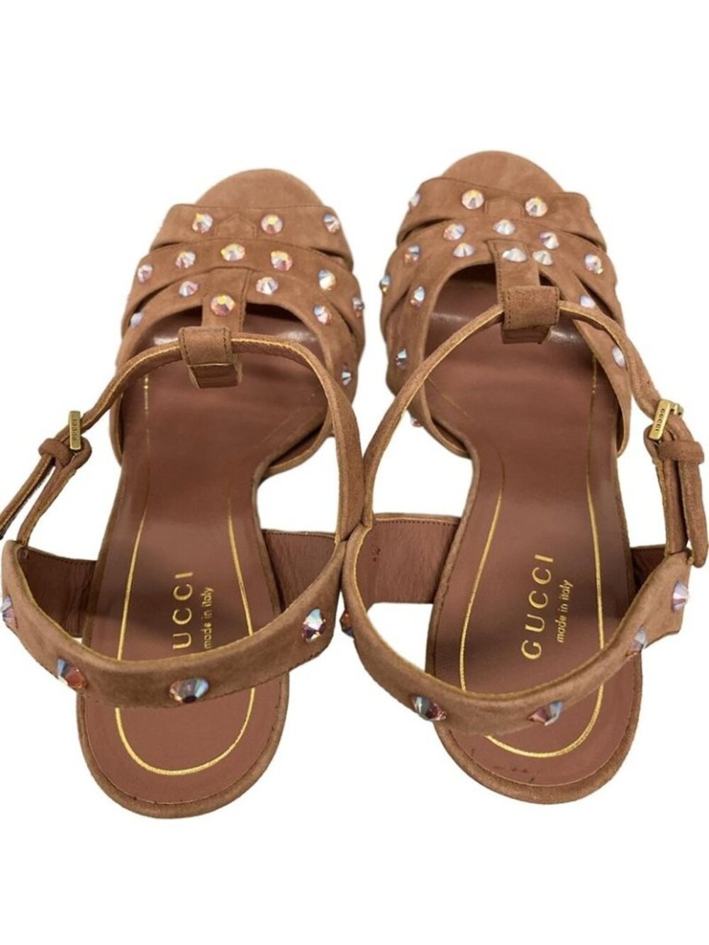 Gucci Sandals 37 Pink Rhinestone - Picture 7 of 10